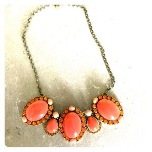 Orange statement necklace